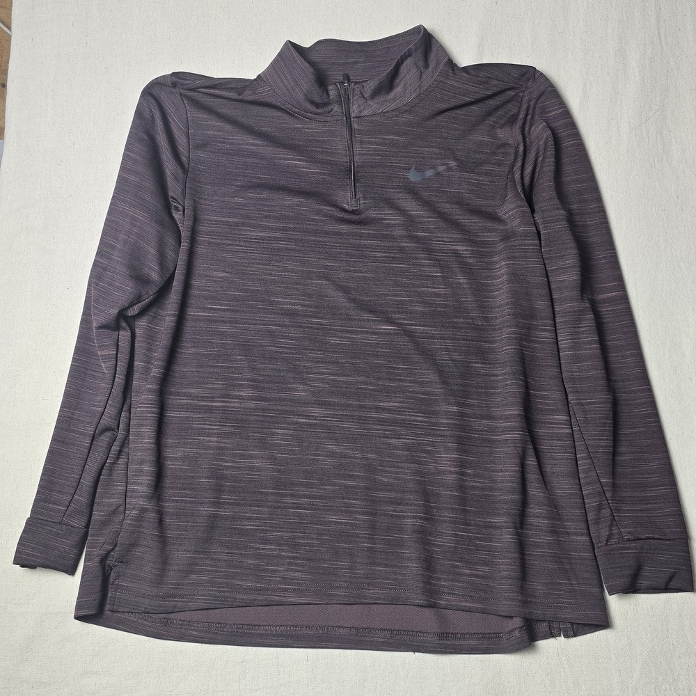 Nike Men's‎ XXL Brown 1/4 Zip Dri-Fit Pullover Sweatshirt Long Sleeve Polyester